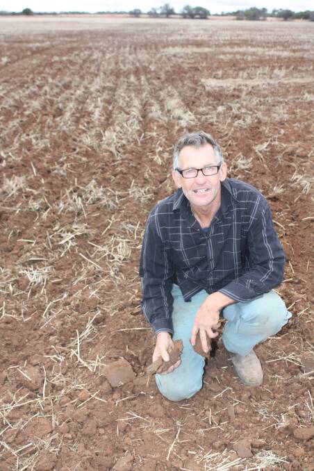Alan Nicholson, Moorine Rock, has cut out 50 per cent of his 3000ha program this year following a complete lack of rain since he started seeding on May 1. 