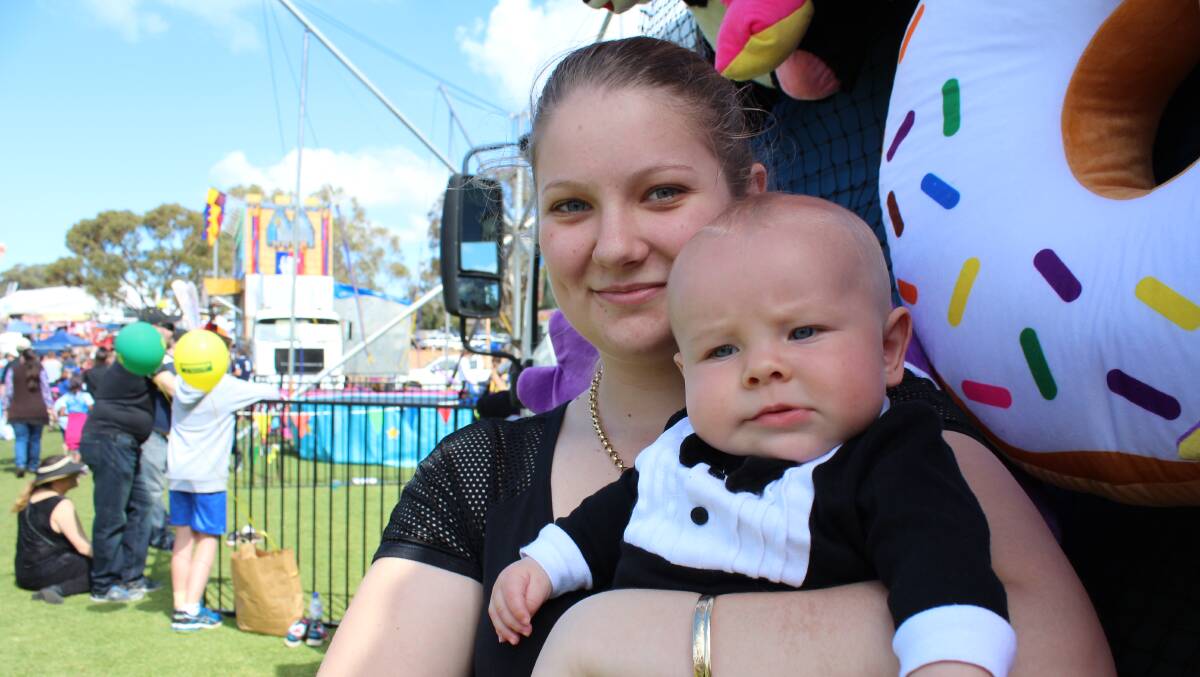 Crystal Ross from Perth with son Chase, five months.