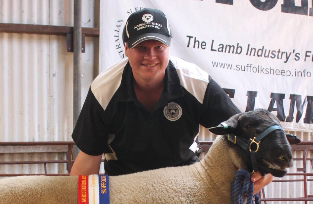 Tim Starcevich travelled from Salmon Gums to attend the Northam Spring Suffolk Show and Sale.