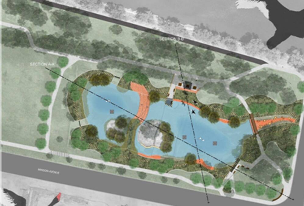 The drainage basin of Bernard Park in Northam will undergo a major facelift to attract swans and people to the Minson Avenue park.