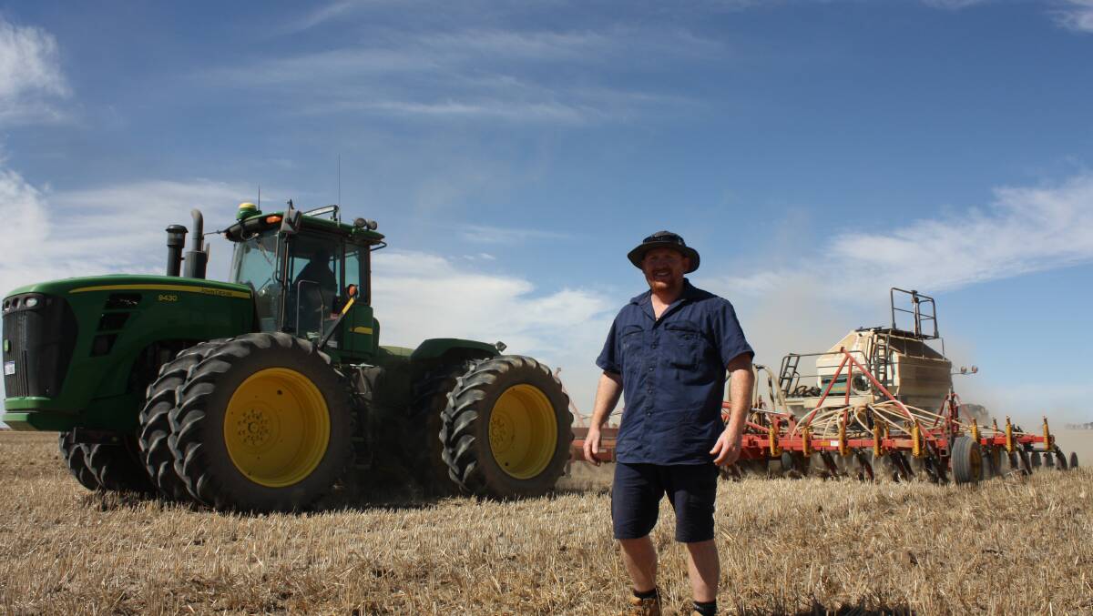 Pithara farmer Dustyn Fry started seeding canola on April 6 and is hoping good subsoil moisture will lead to a promising start for the 2017 season.
