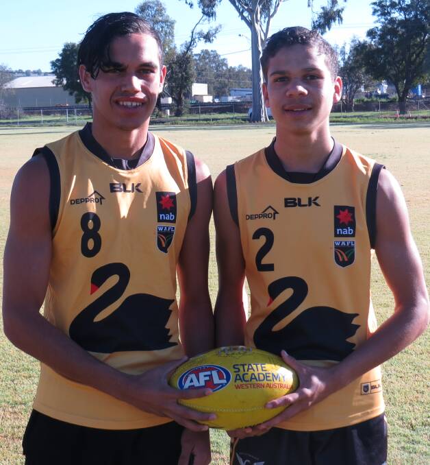 Cousins: Sydney Stack and Ian 'Bobby' Hill have returned from playing solid football in the U16 State team.