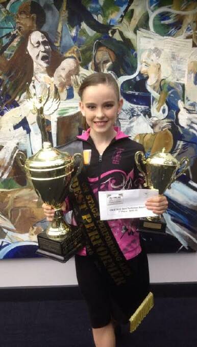 Win: Thirteen year-old Bella Watson took out the Dancer of the Festival for On Stage Performing Arts Competitions held over eight days at Penrhos College. 