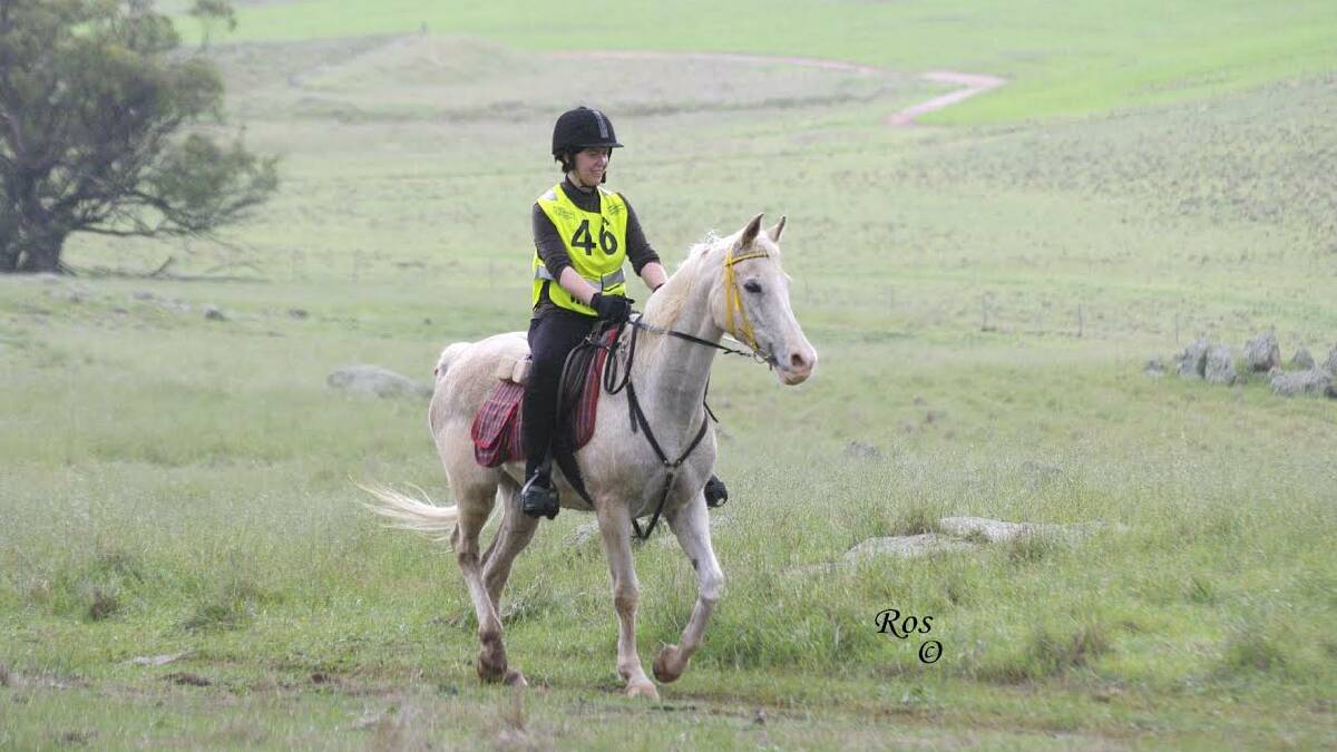Ride: Sally Anne Mills riding Wongamine in the 40km event 2015.