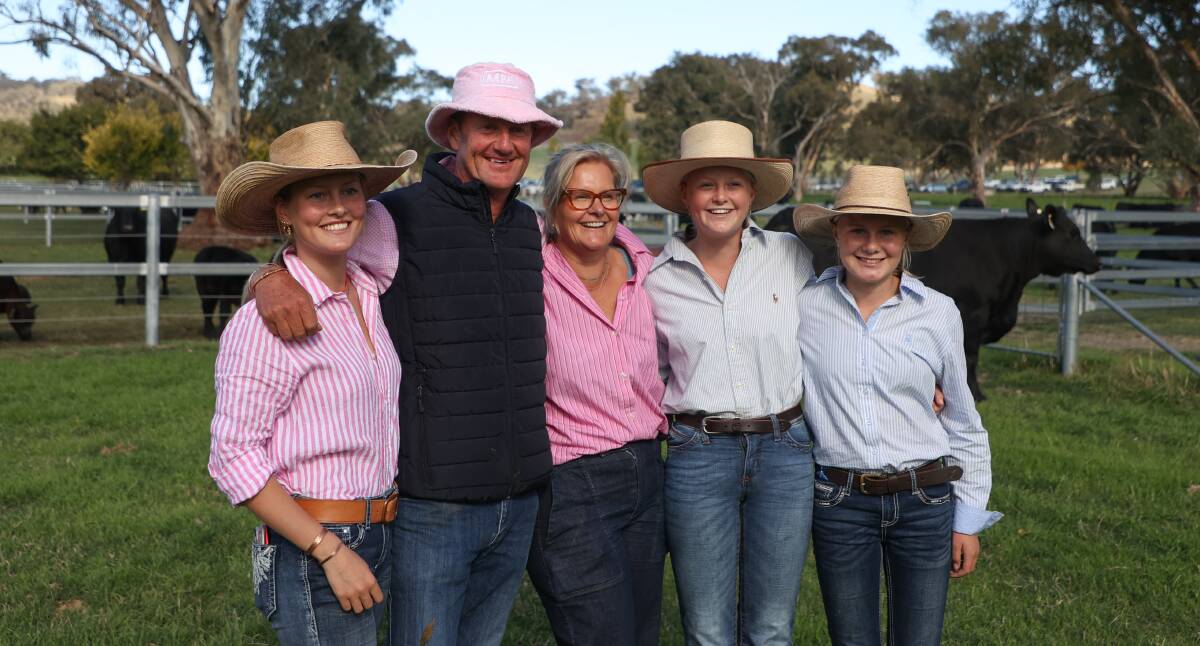 Ross and Dimity Thompson with their daughters Millie, Olivia and Twiggy. Picture supplied