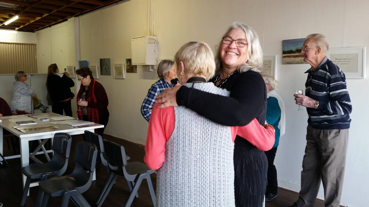 Beaming: Jan George was happy with the community turnout to her Haiku exhibition which was held at Artists Revolution in Northam on August 5. 