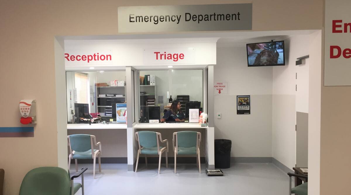 The new emergency department inside entrance at the Northam Hospital whichcan be accessed through the main entrance of the hospital building. Visible signs will be illuminated at nighttime to direct patients. 