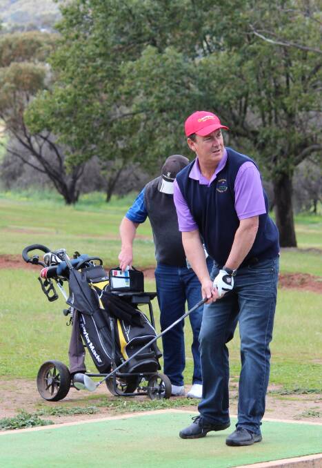 Tony Hunter on No 13 tee during the 2016 Police Legacy Golf Day at Northam Golf Club on Saturday.