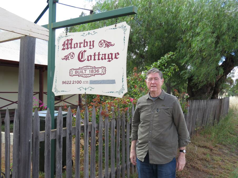 Author: Mike Duggan outside Morby Cottage last Thursday morning.