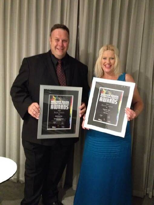 Winners: Frenchy and Bronwyn Mafrici with their awards.