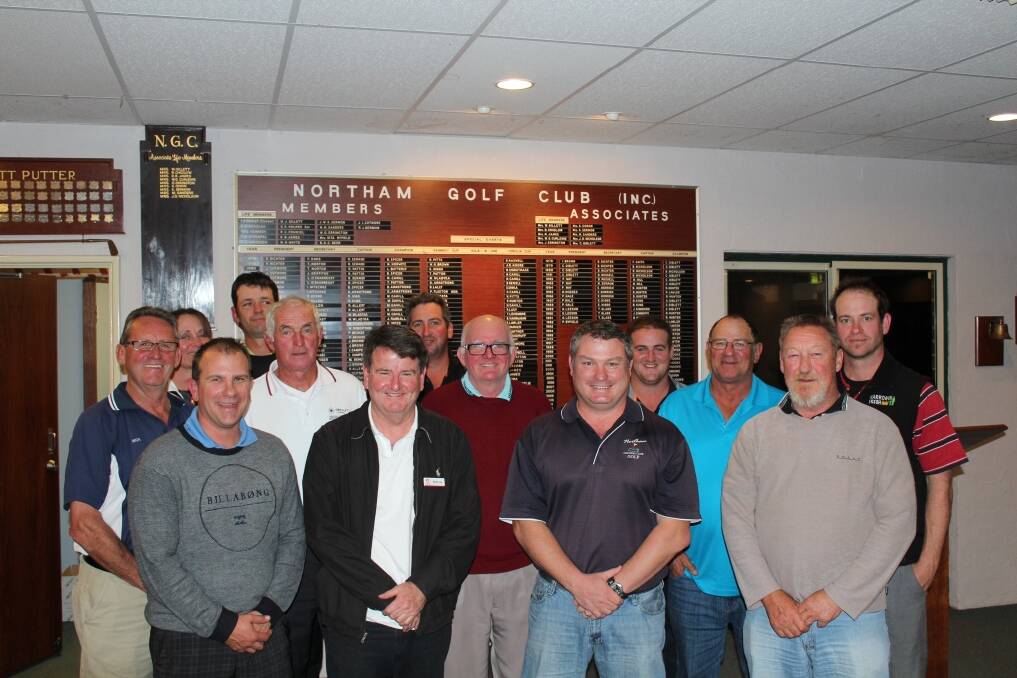 Group: The Holden Scramble Northam winners, including Chadd and Graeme Hunt, Ronald Nottle, Bill Wagner, Robert and Billy Rybarczyk, Peter Rynski and Clayton Ballard.
