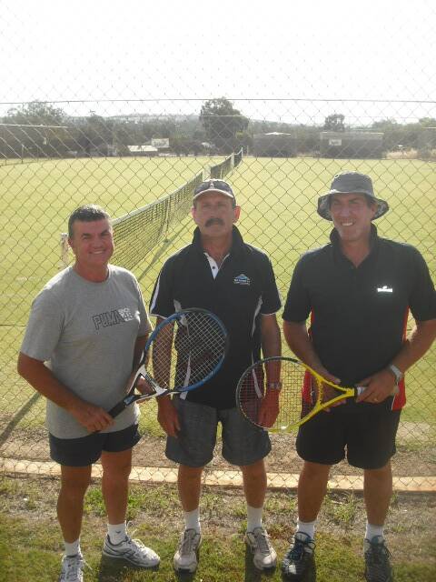Welcome: Northam Lawn Tennis Club welcomes new members Michael Spud Spadaccini, Mike Tagliaferri and Simon Longmire.