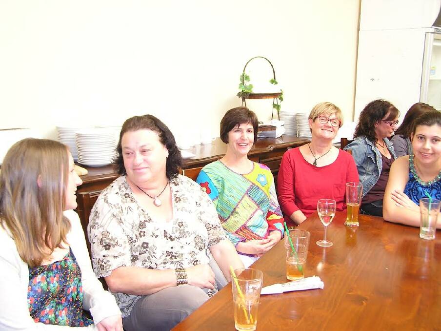 Chatting: Rachel Dunnage, Jenny Milligan, Michelle Allardyce, Gail Bowen, Rhonda McIntyre and Brodie Withers catch up at the book launch.