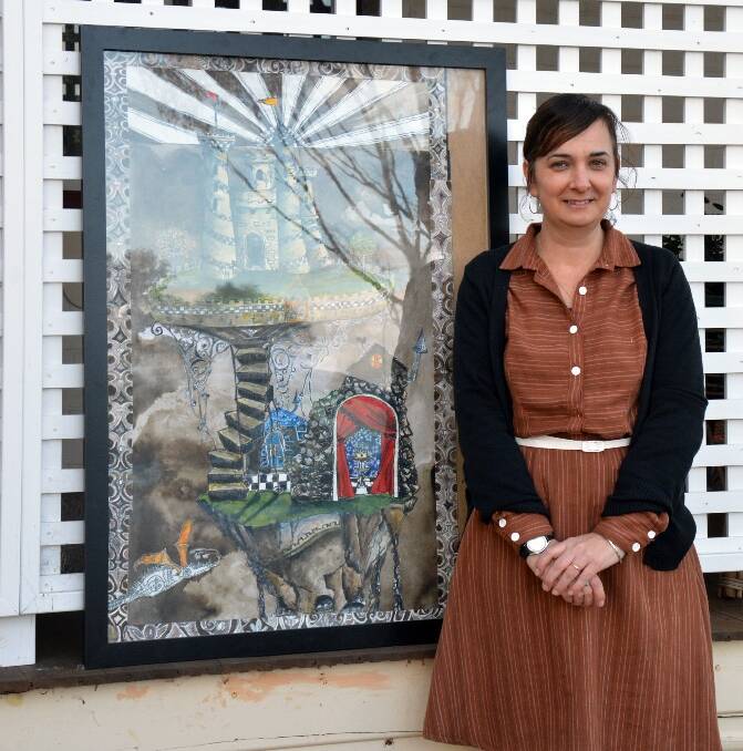 Artwork: Karen Howell is lending one of her creations to the library.