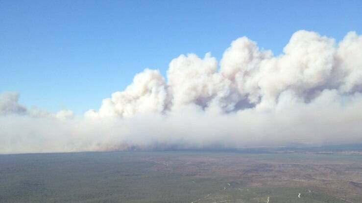 Blaze: Two fires burn out of control in Bindoon. Photo: 9NEWS Perth.