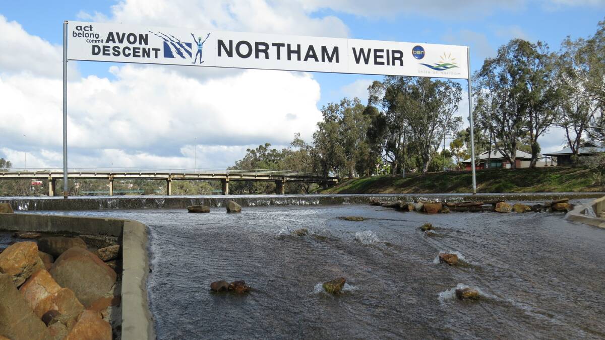 Flowing: The state of the Avon River on Monday afternoon. The Northam Avon Descent board will extend activities for this year’s Descent.