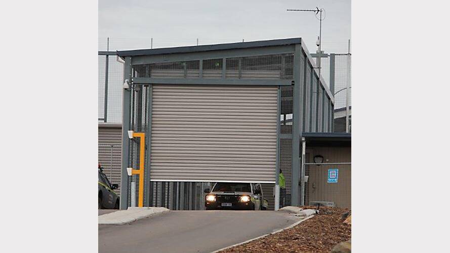 Entrance: The sally port at the front of the Yongah Hill Immigration Detention Centre.