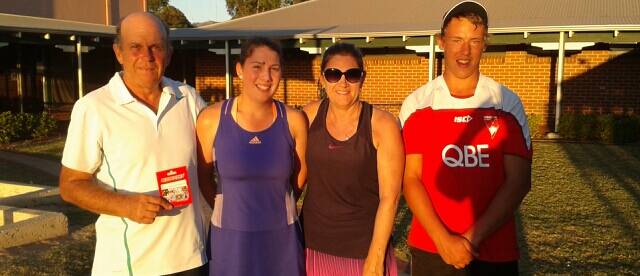 Team champs: Mixed Doubles Champions Peter Edmonds and Brittany Norrish with runner-up Cathy North and Josh McNair.