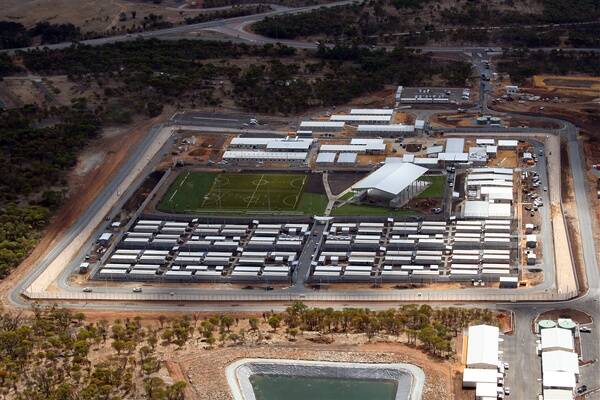Aerial view of the soon-to-be completed Yongah Hill Detention Centre.