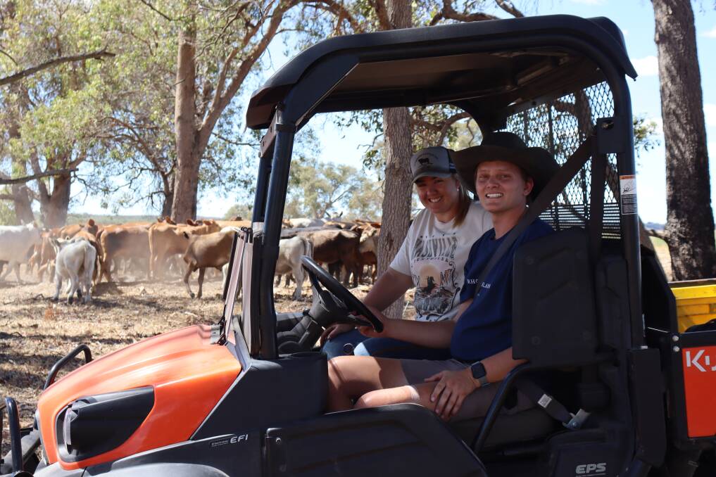  Mathew Brockhurst and his fiance Alice Purcell are cattle farmers at Gingin and have their own agricultural drone business.