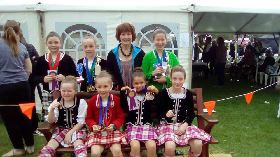 The successful Northam Highland Dancing team after their big day in Perth.