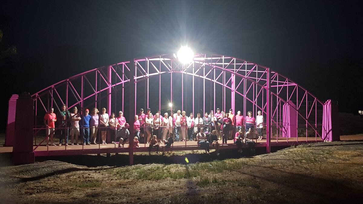 The Kellerberrin town bridge was painted pink recently as part of the Pink Up Your Town initiative to support the McGrath Foundation's work on breast cancer awareness.