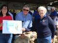  This years Act Belong Commit Williams Gateway Expo was again supported by Lotterywest. Labor Agricultural Region MLC Shelley Payne (left), presented a certificate in recognition of the $15,000 to Williams Gateway Expo sponsorship co-ordinator Ann Rintoul during the Merino judging. They were watched on by Jeffrey Rintoul, Auburn Valley stud, Williams.