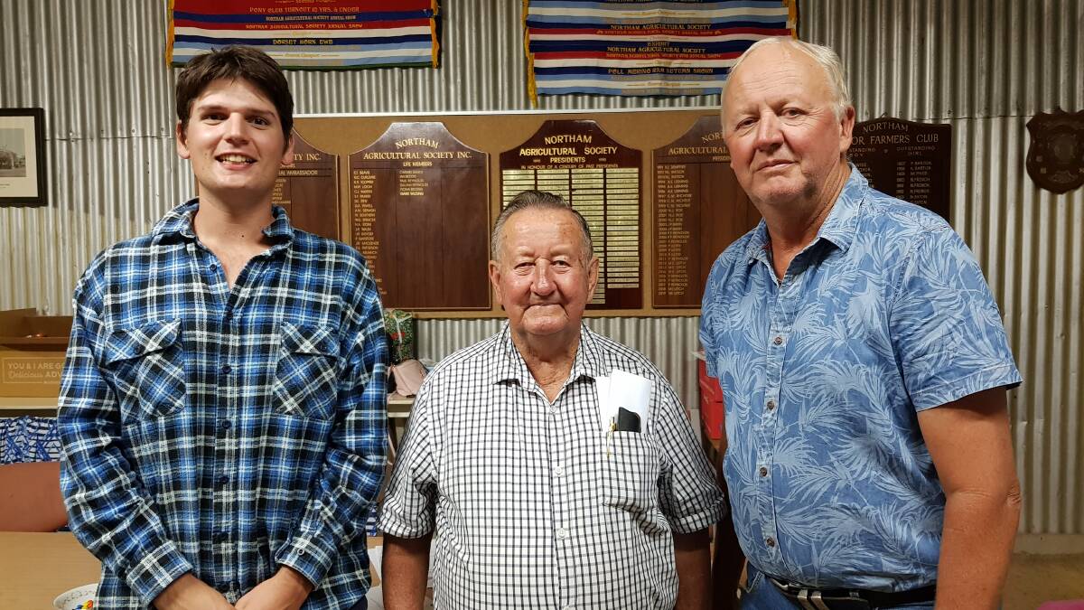 Northam Agricultural Society committee members Cameron Fernihough, Alf Brown and Matthew Letch are excited to organise the Northam Farmers Show together. Photo: Supplied