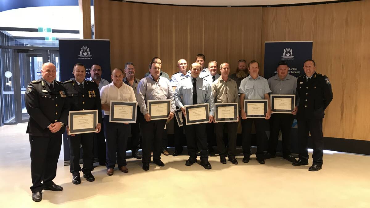 Wheatbelt Waroona bushfire responders recognised with Meritorious Service Awards