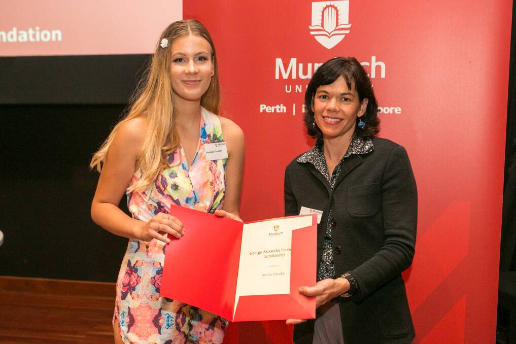 Helping hand: York resident Jessica Cleasby was awarded one of the six The George Alexander Foundation scholarships to help assist her studies at Murdoch University. Photo: supplied.