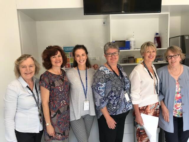Top score: Clinical nurse manager Jacquie McEllister, clinical nurse midwife Sandra Rasmussen, registered midwife Miriam Counsel, Baby Friendly Health Initiative assessors Jennifer Pitcher and Ellie White, and lactation consultant Anne Campbell. Photo: Supplied.