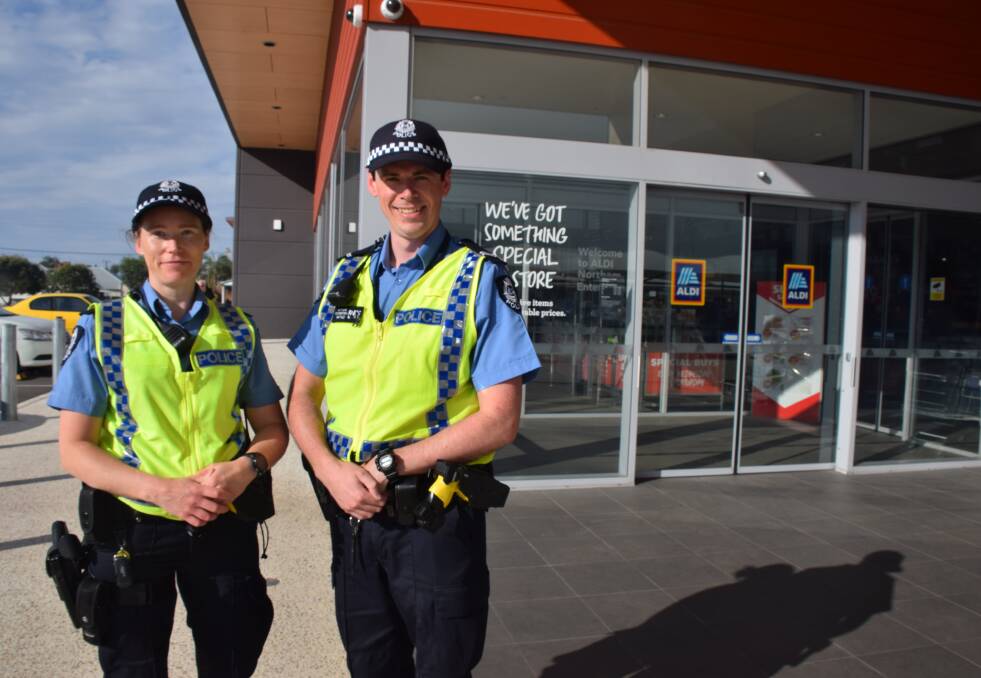 Focused approach: Northam police are out in full force over the month of October, cracking down on retail and vehicle theft within the town. Photo: Eliza Wynn.