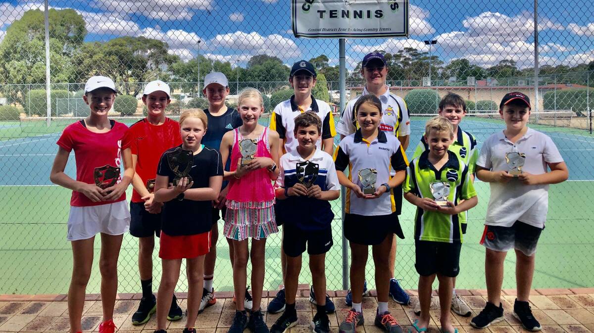 Champs: Winners and runners up of the Central Districts Zone Championship singles. Photo: Supplied.