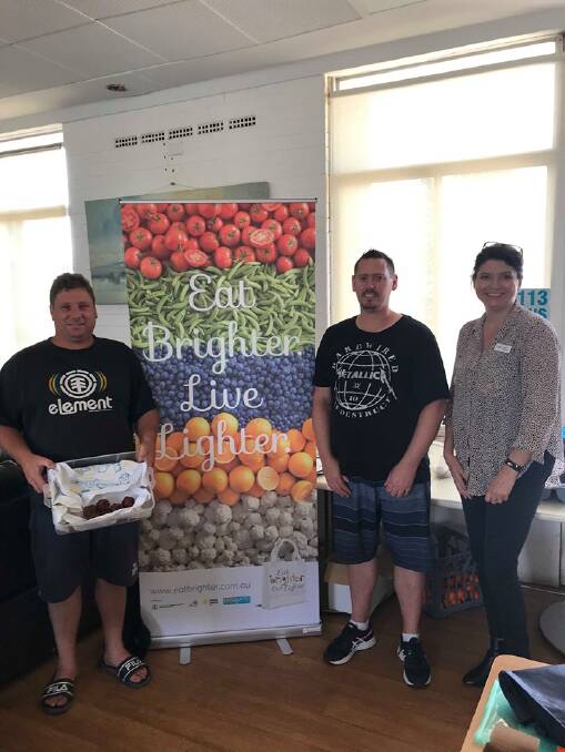 Health: Todd Straw, Marc Mason and Cancer Council WA Wheatbelt regional education officer Melissa Pickering. Photo: Supplied.