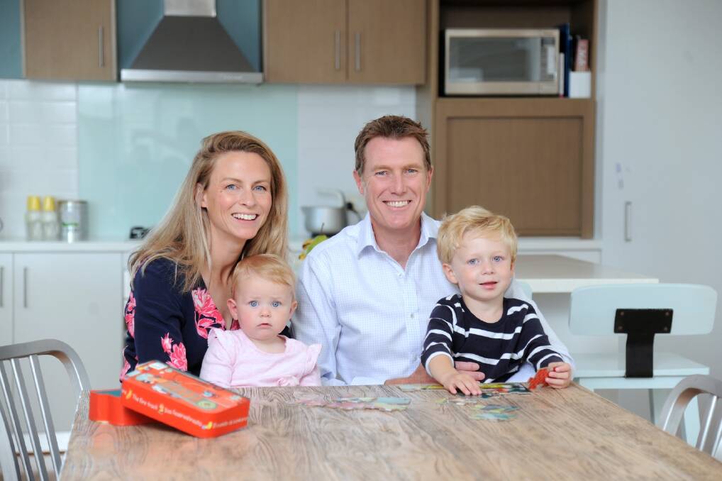 Seat secured: Pearce MP Christian Porter, pictured with wife Jennifer, daughter Florence and son Lachlan, has retained his seat in the 2019 federal election. Photo: Supplied.