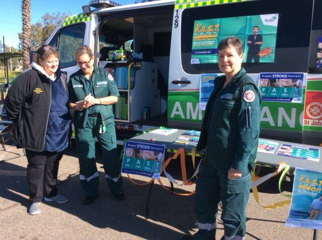 Community support: St John Ambulance volunteers Anna Maden and Lyn Butler on hand at the monthly markets. Photo: Supplied.