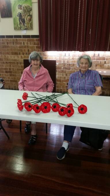 The two Shirley's: Mrs Shirley Christmas and Mrs Shirley Martin, wives of past Life Members of the Sub Branch helping the cause.