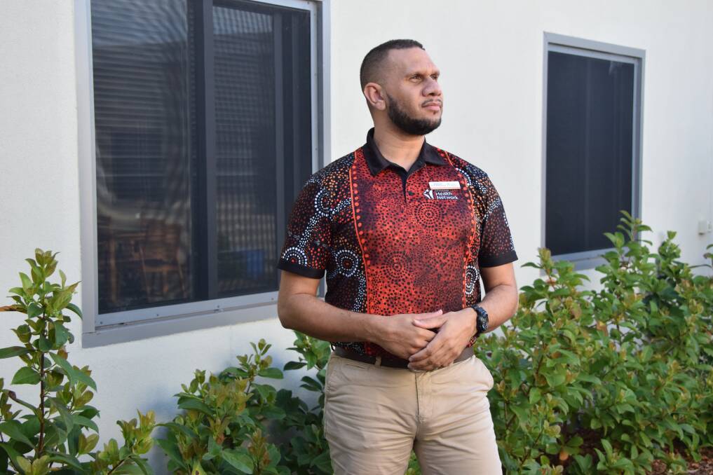 Model employee: Shannon Boundry has succesfully completed his rehabilitation program with Fresh Start and has entered the workforce as a receptionist at the Wheatbelt Health Network. Photo: Eliza Wynn.