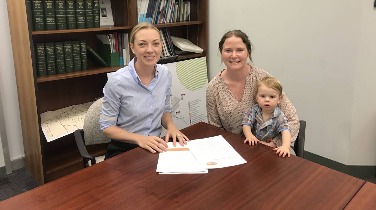 Raising the profile: Nationals WA leader Mia Davies with Fiona and Toby Brayshaw discussing how to raise the profile of becoming Lupus Wise.Photo: Supplied.