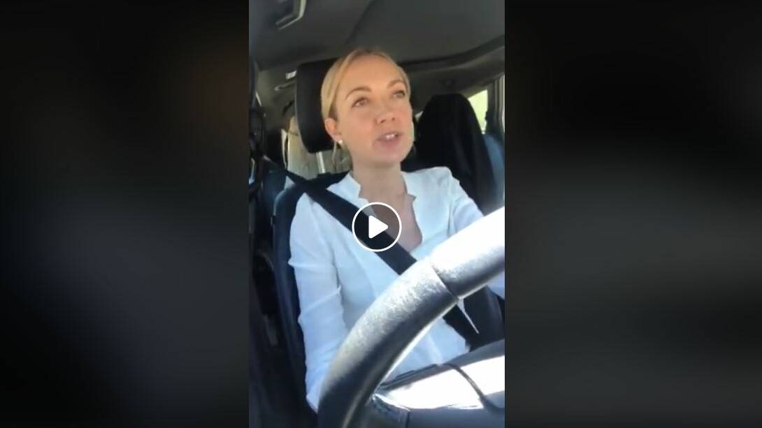 Road safety minister authorises ad campaign in which presenter talks to a camera while driving