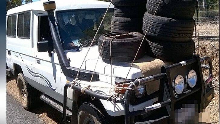 The driver was pulled over on their way to the tip. Photo: WA Police