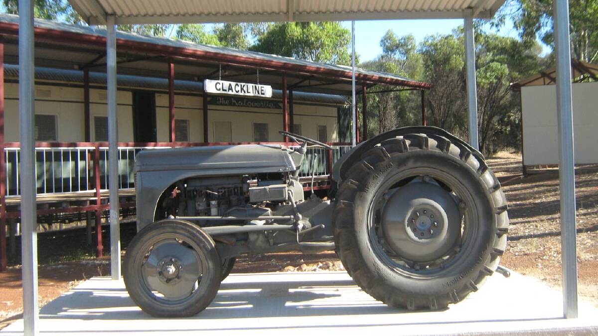 On display: The restored Massey Ferguson tractor affectionately known as the little grey Fergie .