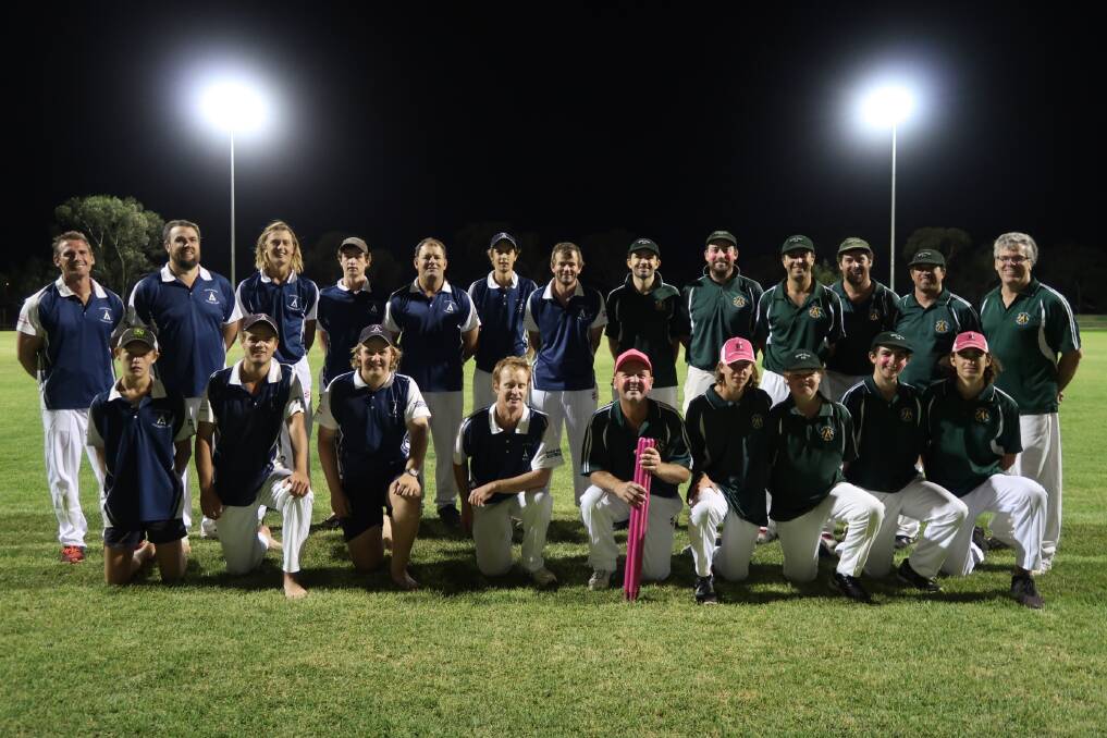 Grand final: The Goomalling Cricket Club and Grass Valley Cricket Club after the Cellarbrations @ Howlett’s T20 final game. Photos: supplied.