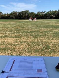 Great day for cricket: View from scorers table at the St Josephs vs Bakers Hill match. Photo: supplied.