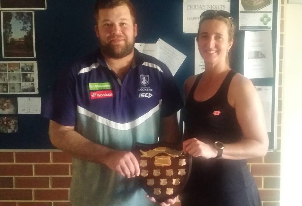 Winners of the Michael O'Neill Memorial Shield: Reuben Thompson and Linda Rose. Photo: supplied.