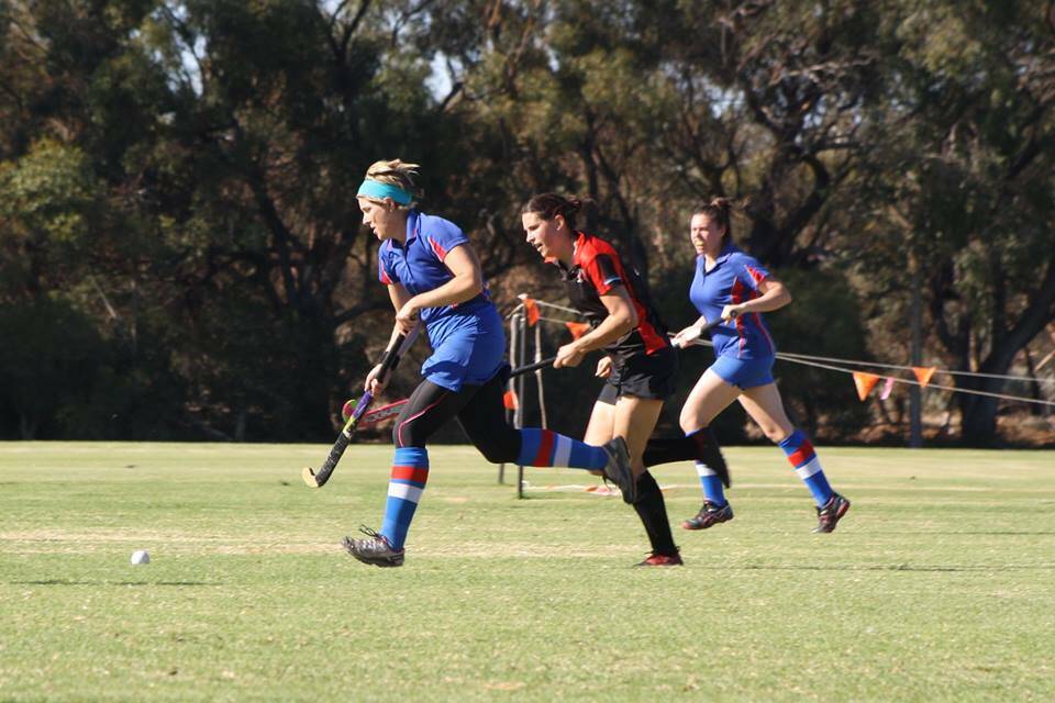 Drifters vs Redbacks: Jae Allison from Drifters being chased closely by Jacinta Murray from Beverley. Photo: supplied.
