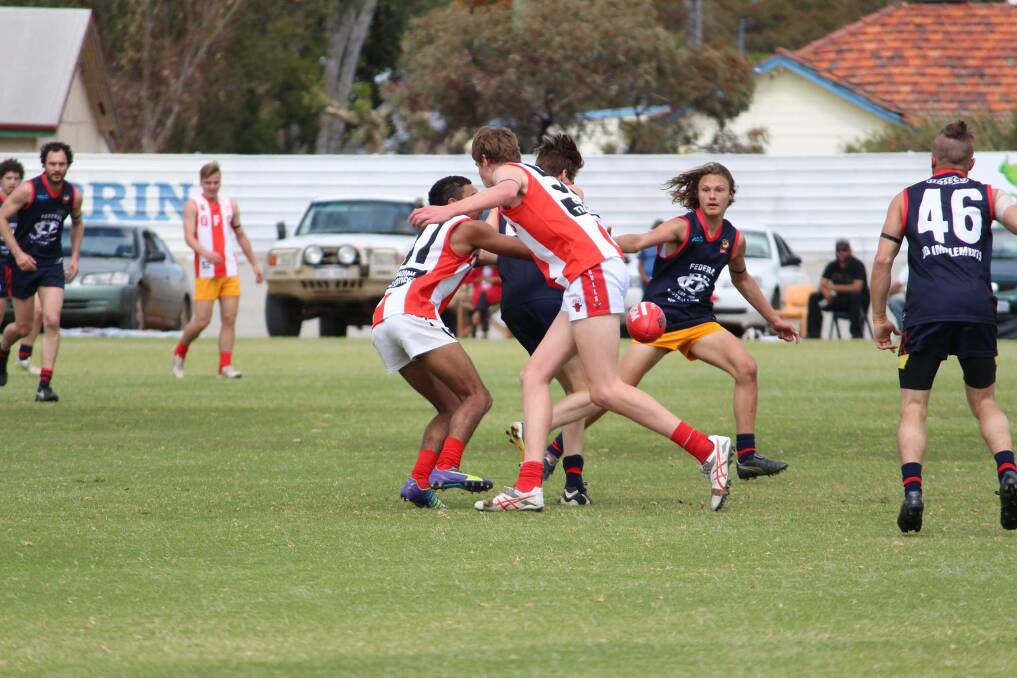 RESERVES: The Federals game against Quairading was a fast-paced match, with the Feddies fighting hard against their bigger bodied opponents. Picture: supplied.