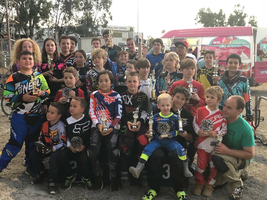 BMX wind-up: All of the trophy winners. Photo: supplied.